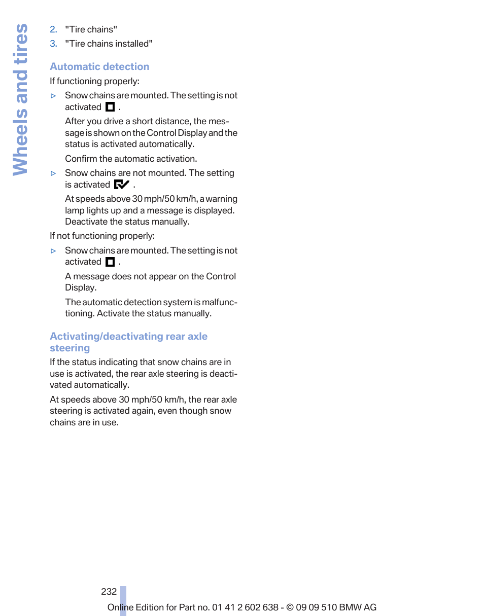 Wheels and tires | BMW 760Li Sedan 2010 User Manual | Page 232 / 280