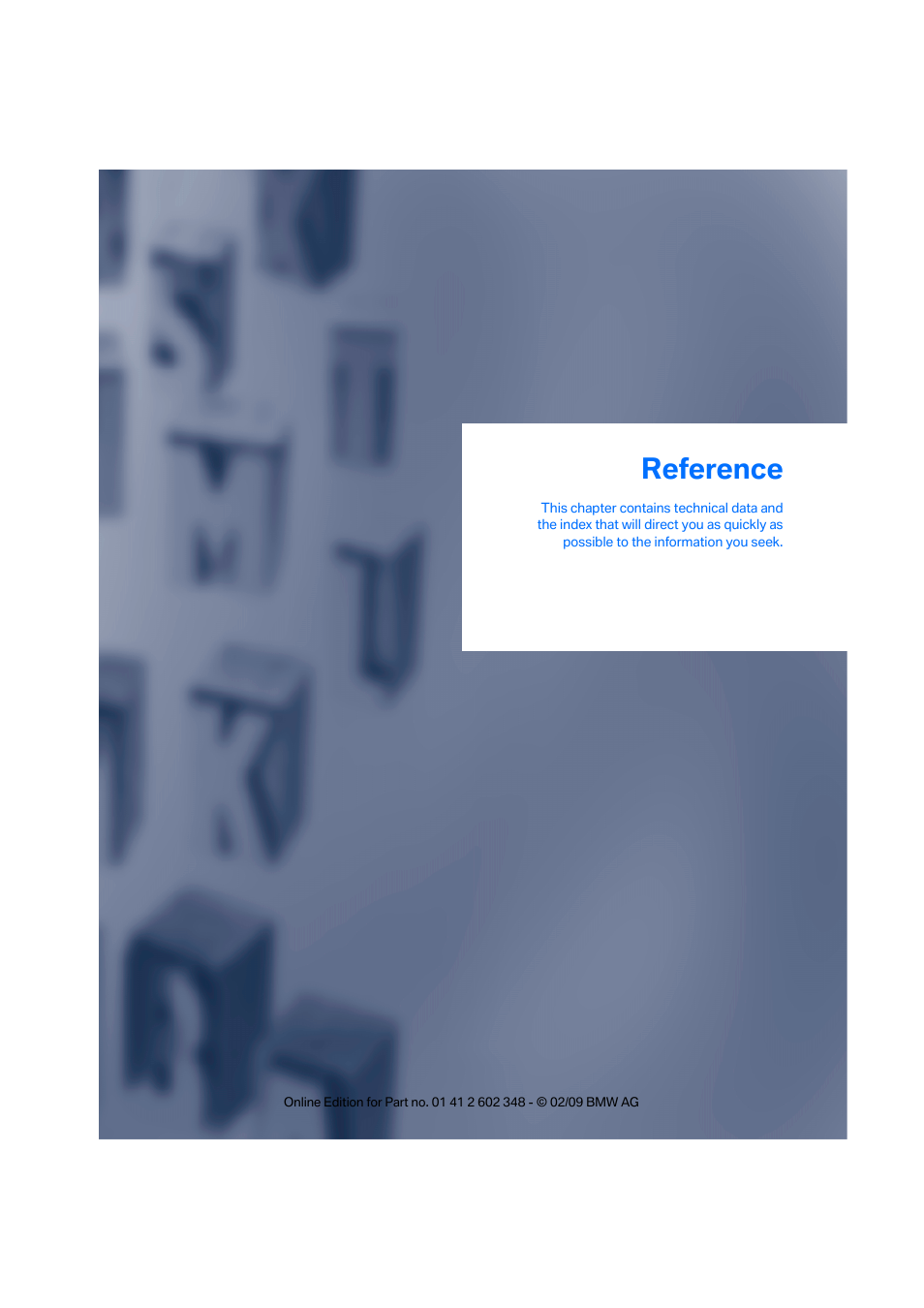 Reference | BMW X3 xDrive30i 2010 User Manual | Page 127 / 144