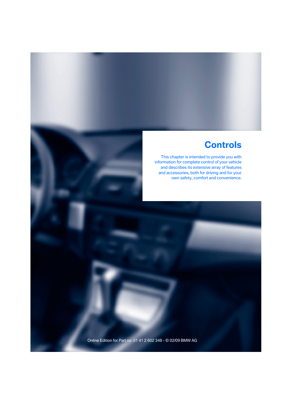 Controls | BMW X3 xDrive30i 2010 User Manual | Page 19 / 144