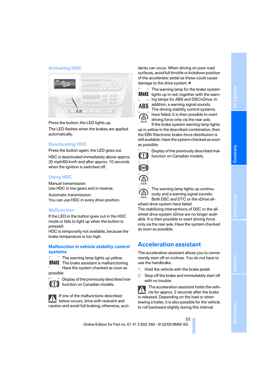 Acceleration assistant | BMW X3 xDrive30i 2010 User Manual | Page 55 / 144