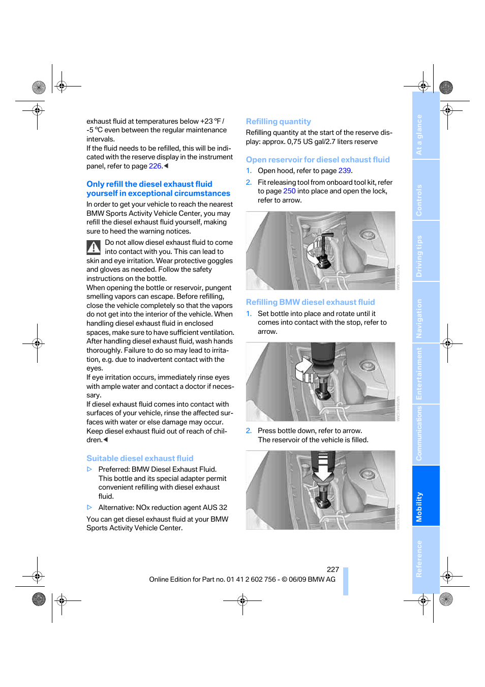 BMW X6 M 2010 User Manual | Page 229 / 300