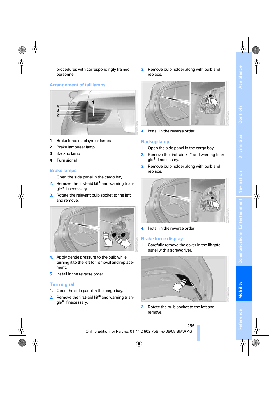 BMW X6 M 2010 User Manual | Page 257 / 300