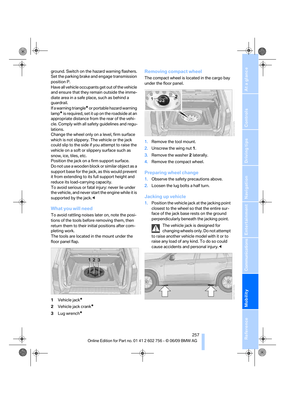 BMW X6 M 2010 User Manual | Page 259 / 300