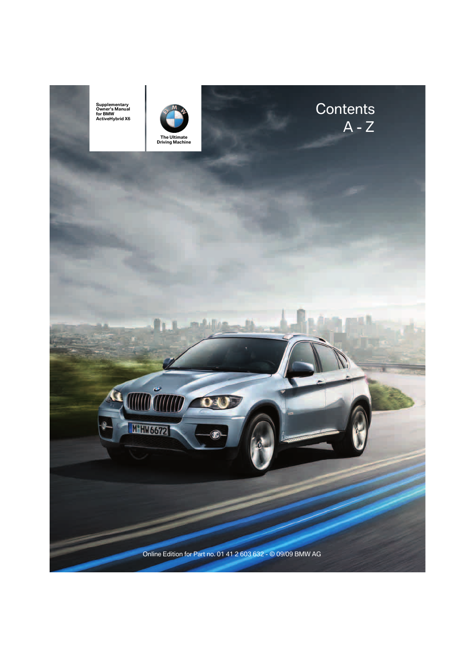 BMW ActiveHybrid X6 2010 User Manual | 54 pages