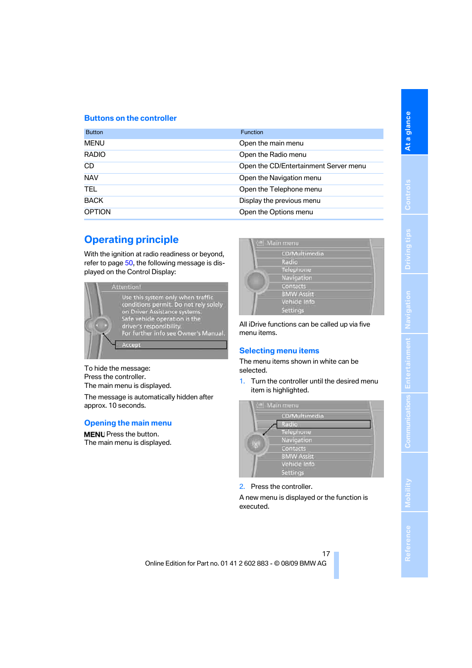 Operating principle | BMW Z4 sDrive35i 2010 User Manual | Page 19 / 254