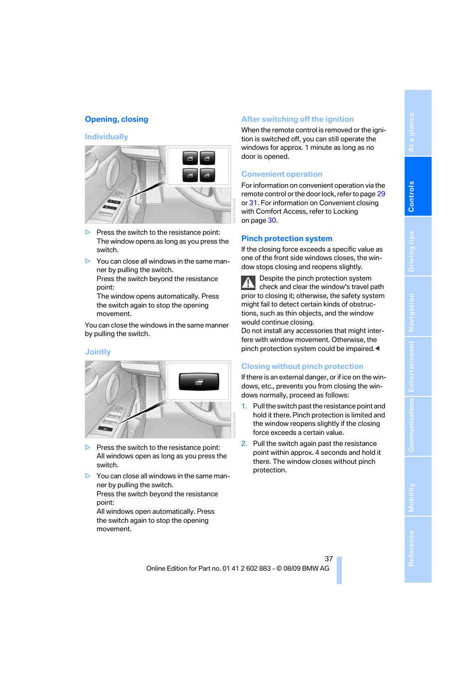 Jointly | BMW Z4 sDrive35i 2010 User Manual | Page 39 / 254