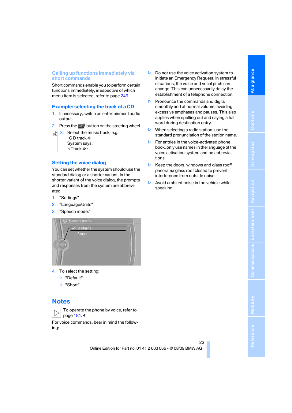 Notes | BMW M3 Coupe 2010 User Manual | Page 25 / 274