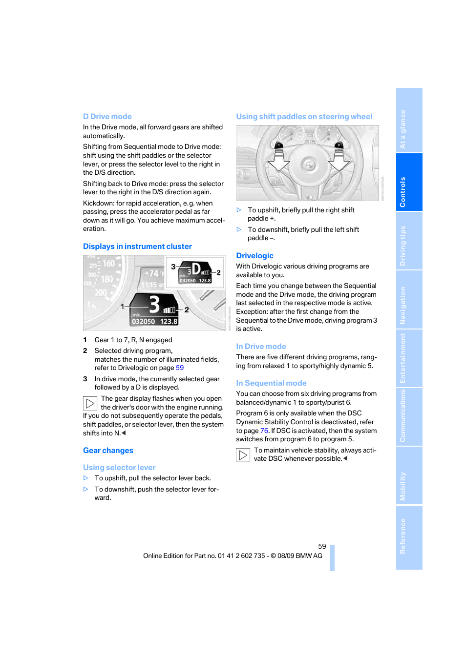 BMW M6 Convertible 2010 User Manual | Page 61 / 250