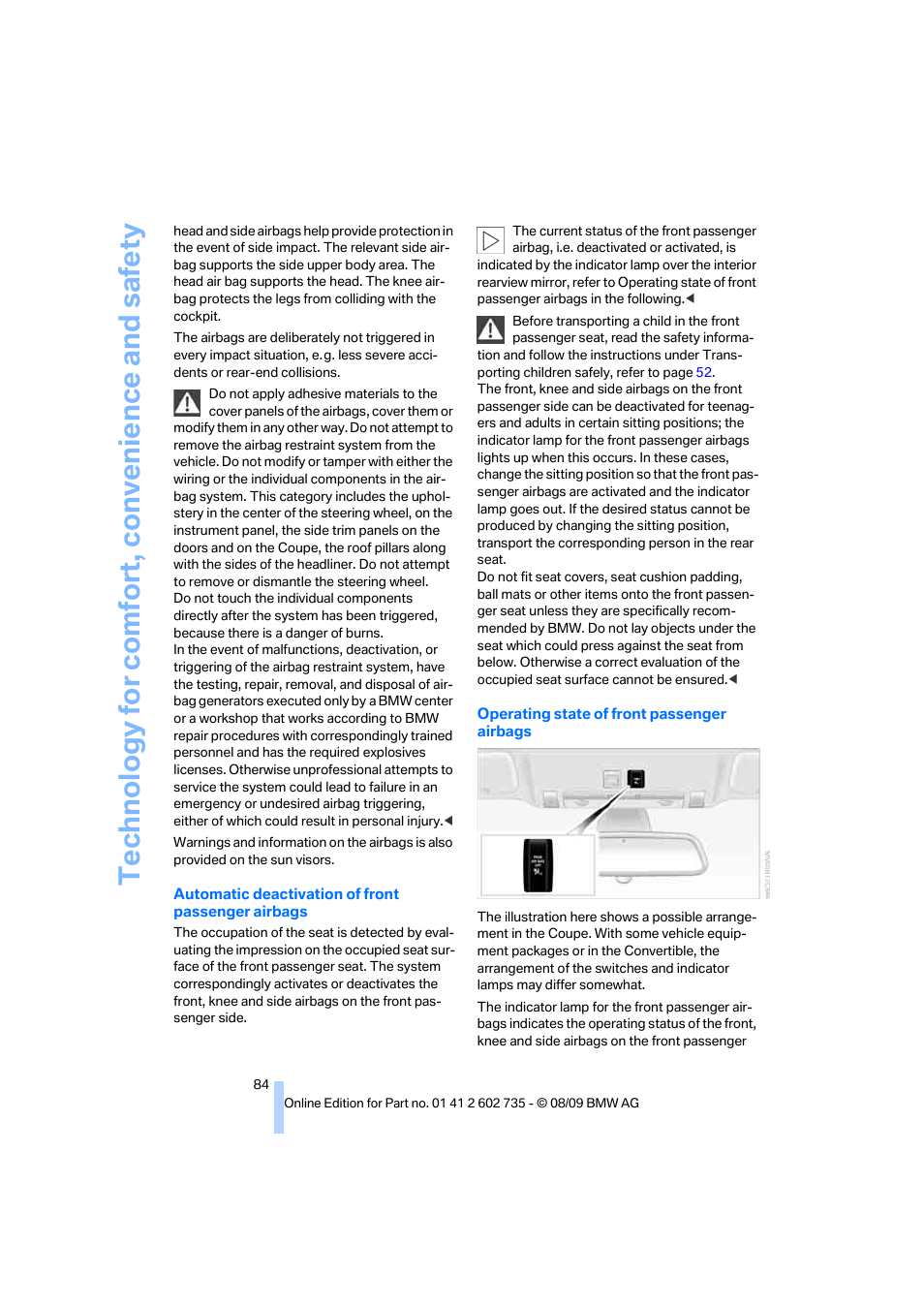 BMW M6 Convertible 2010 User Manual | Page 86 / 250