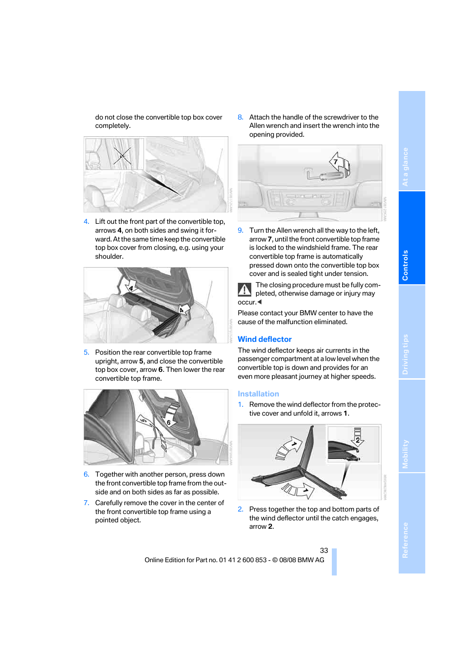 BMW 135i Convertible 2009 User Manual | Page 35 / 166