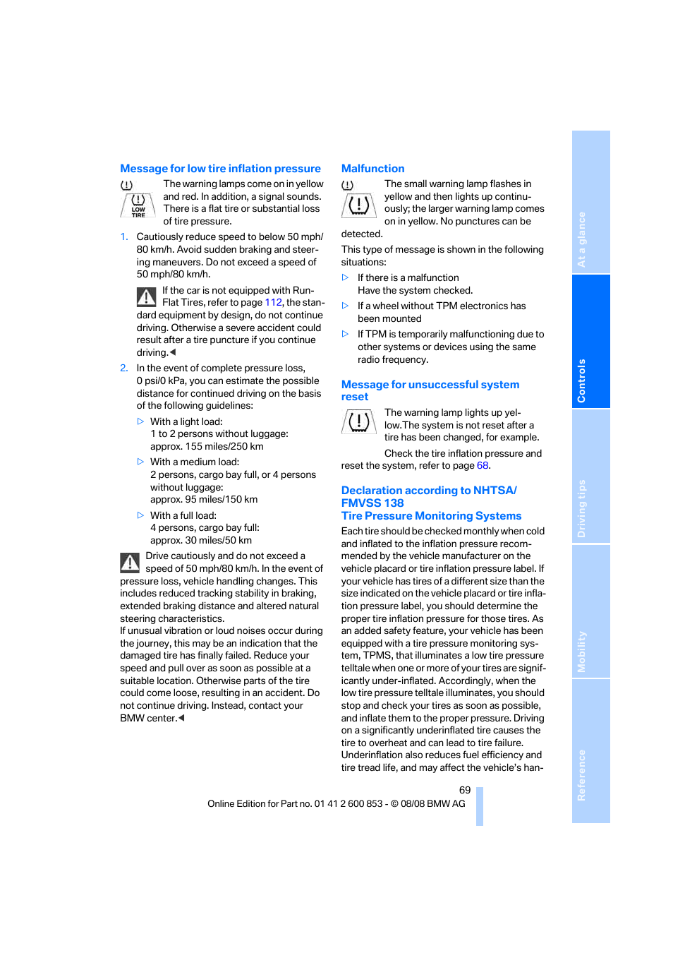 BMW 135i Convertible 2009 User Manual | Page 71 / 166