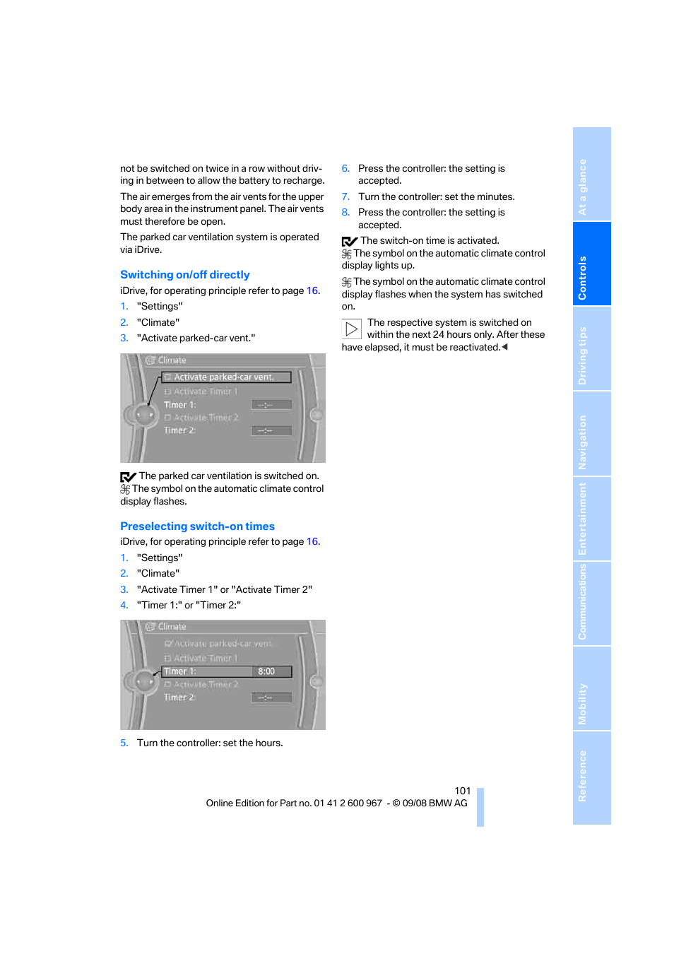 BMW 335i Convertible 2009 User Manual | Page 103 / 260