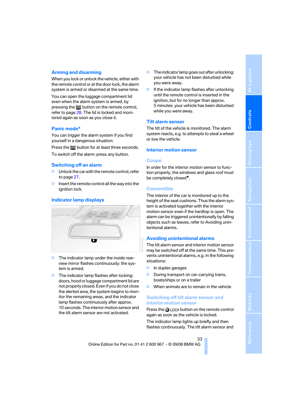 BMW 335i Convertible 2009 User Manual | Page 35 / 260