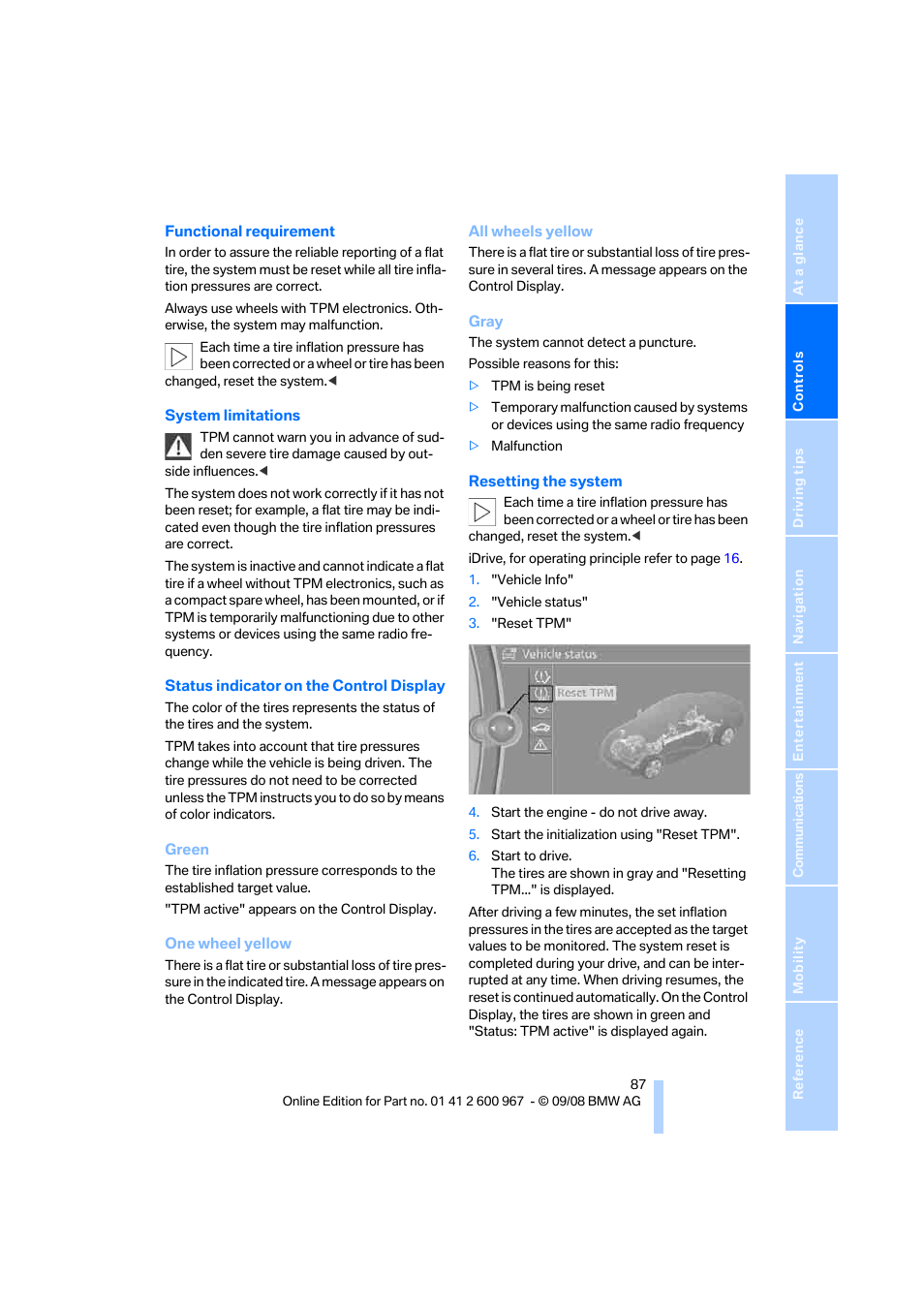 BMW 335i Convertible 2009 User Manual | Page 89 / 260