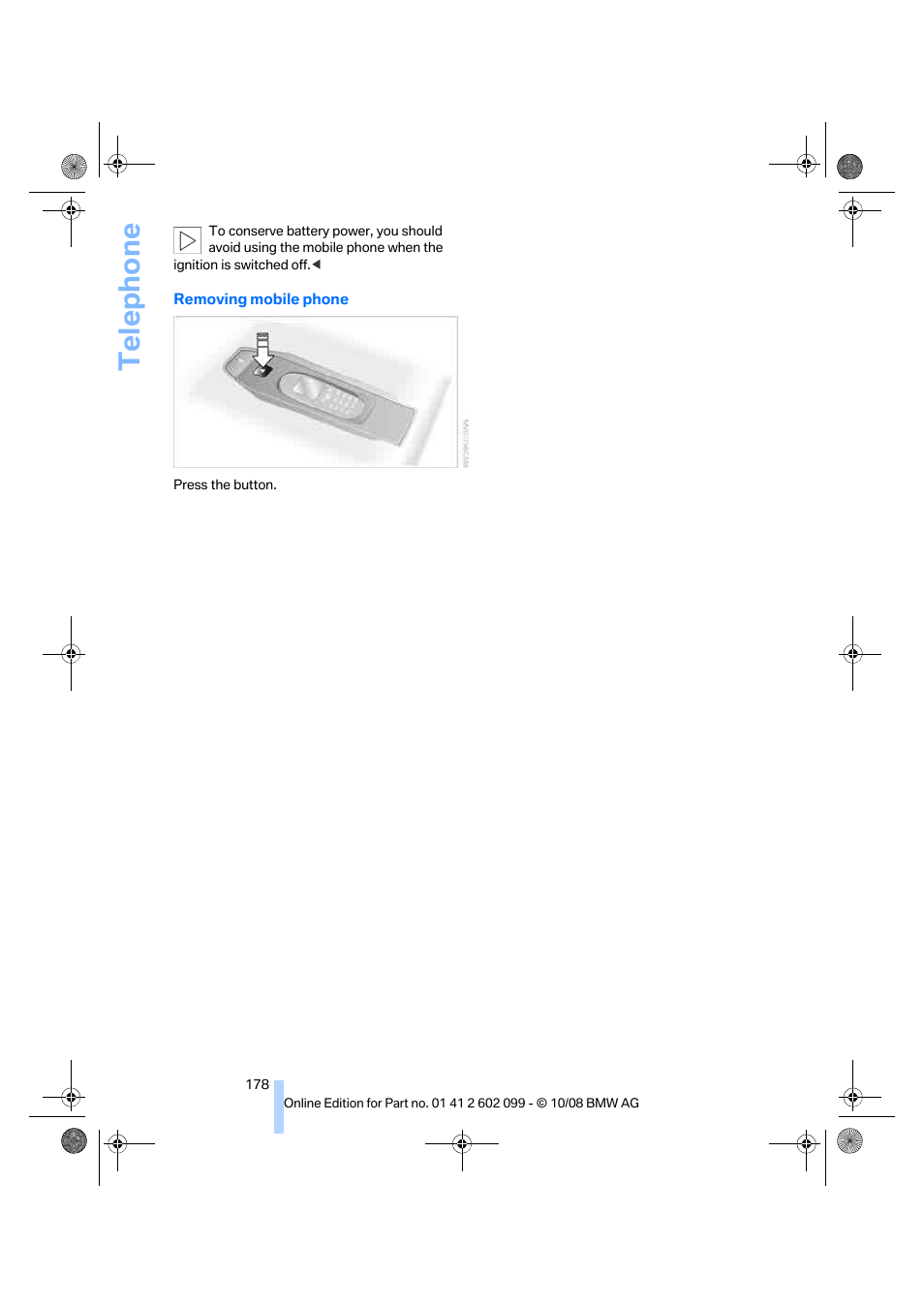 Te lephone | BMW 328i xDrive Sports Wagon 2009 User Manual | Page 180 / 268