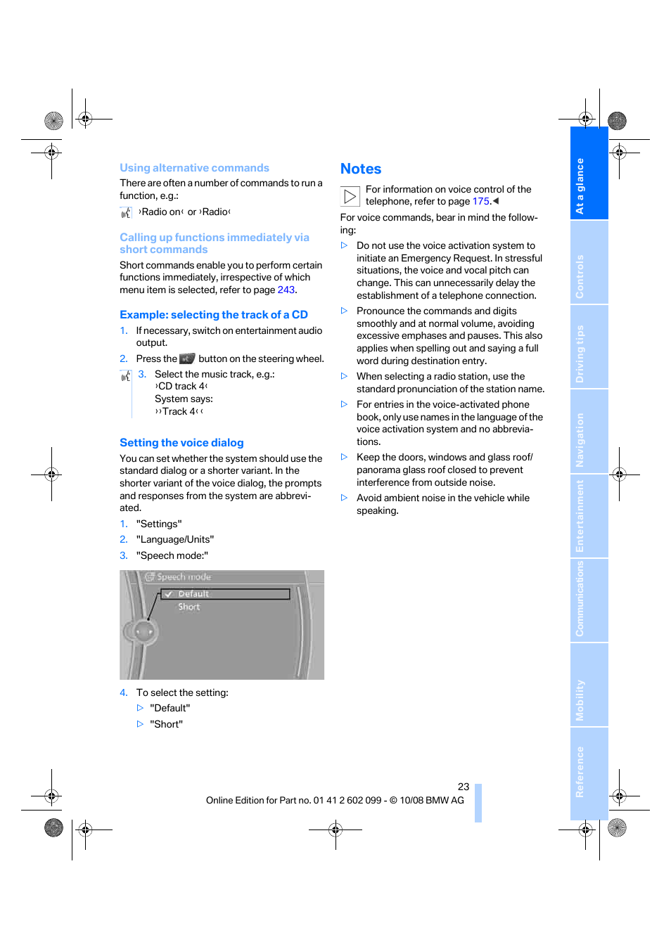 Notes | BMW 328i xDrive Sports Wagon 2009 User Manual | Page 25 / 268