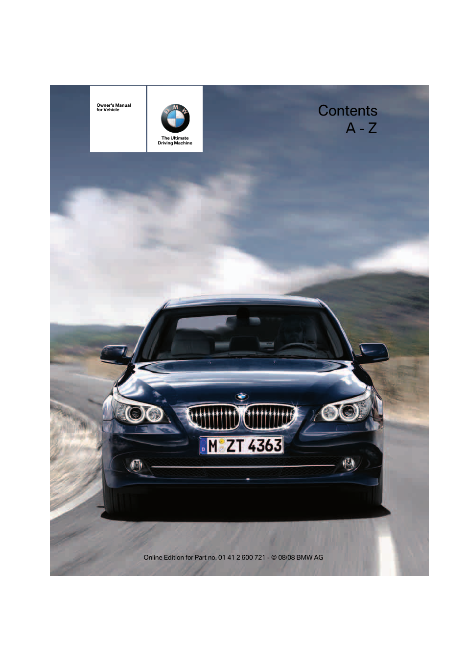 BMW 535i xDrive Sports Wagon 2009 User Manual | 294 pages