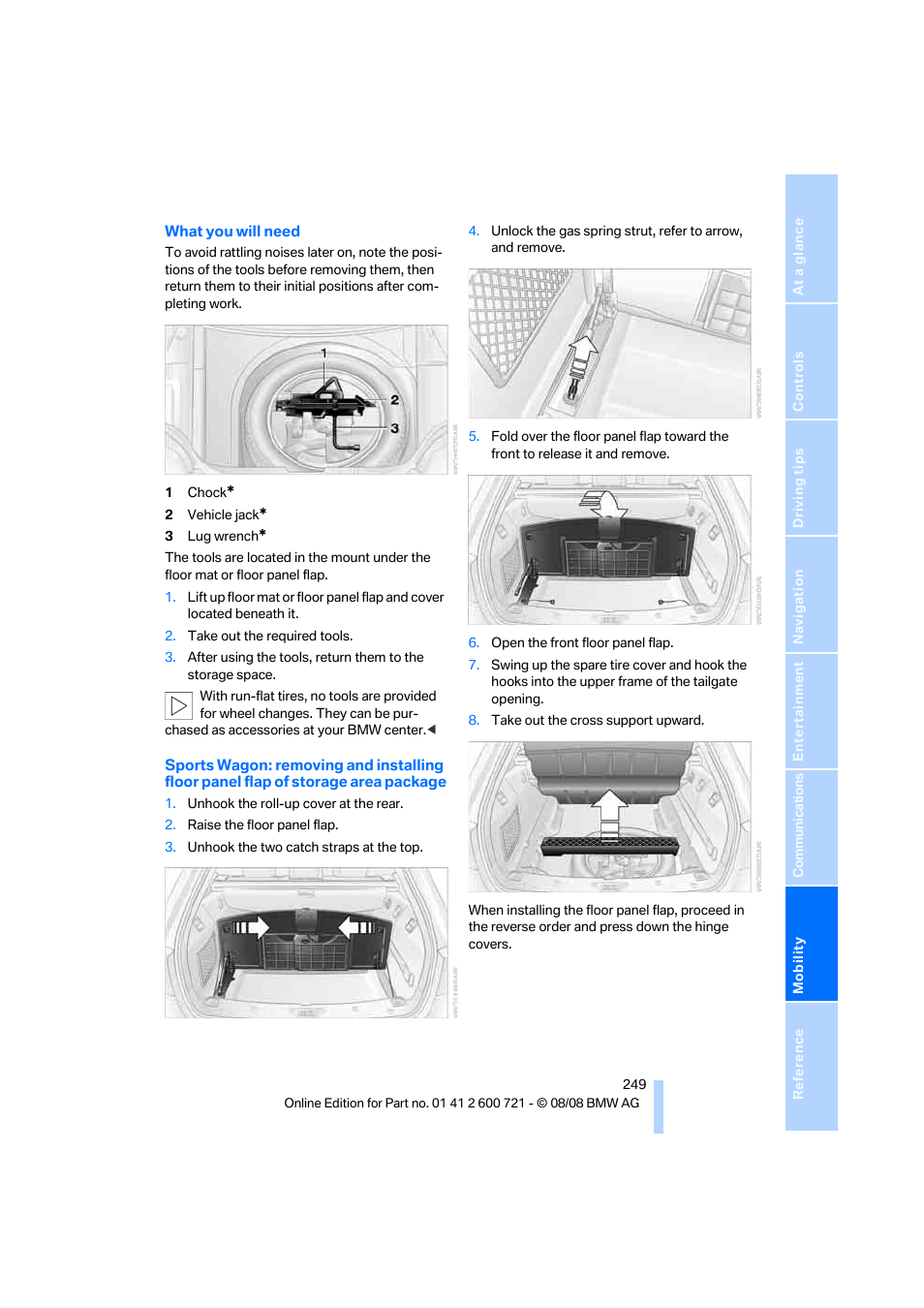 BMW 535i xDrive Sports Wagon 2009 User Manual | Page 251 / 294