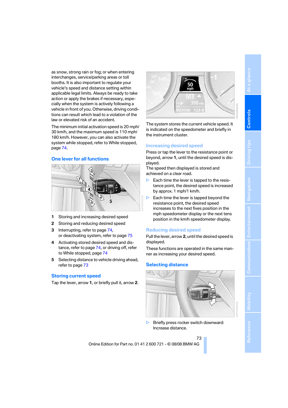 BMW 535i xDrive Sports Wagon 2009 User Manual | Page 75 / 294