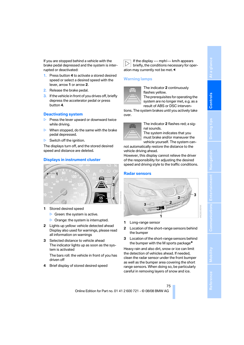 BMW 535i xDrive Sports Wagon 2009 User Manual | Page 77 / 294