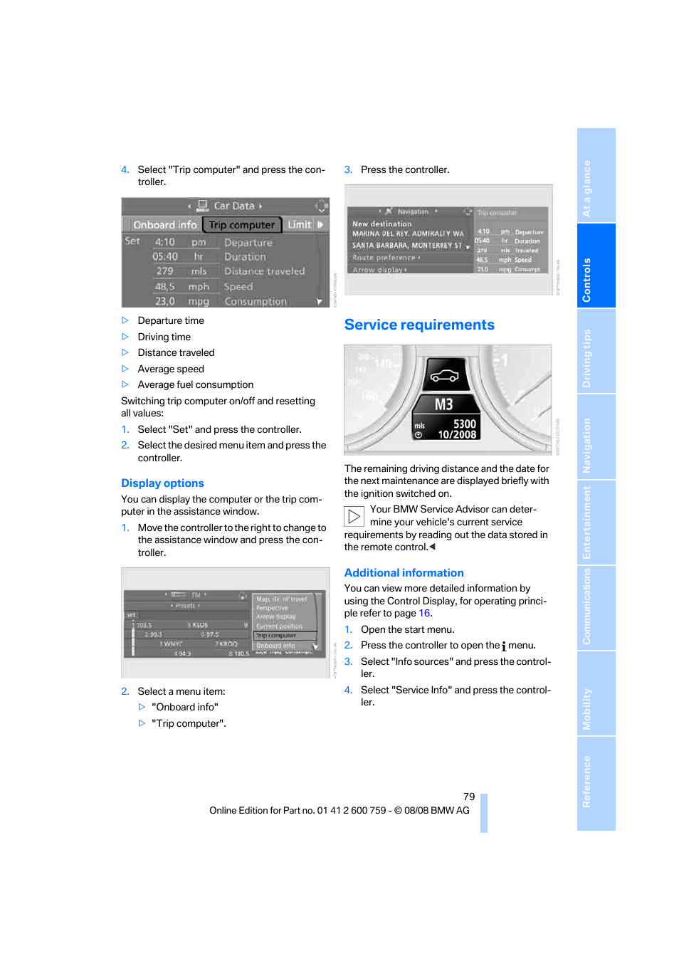 Service requirements | BMW 650i Convertible 2009 User Manual | Page 81 / 272