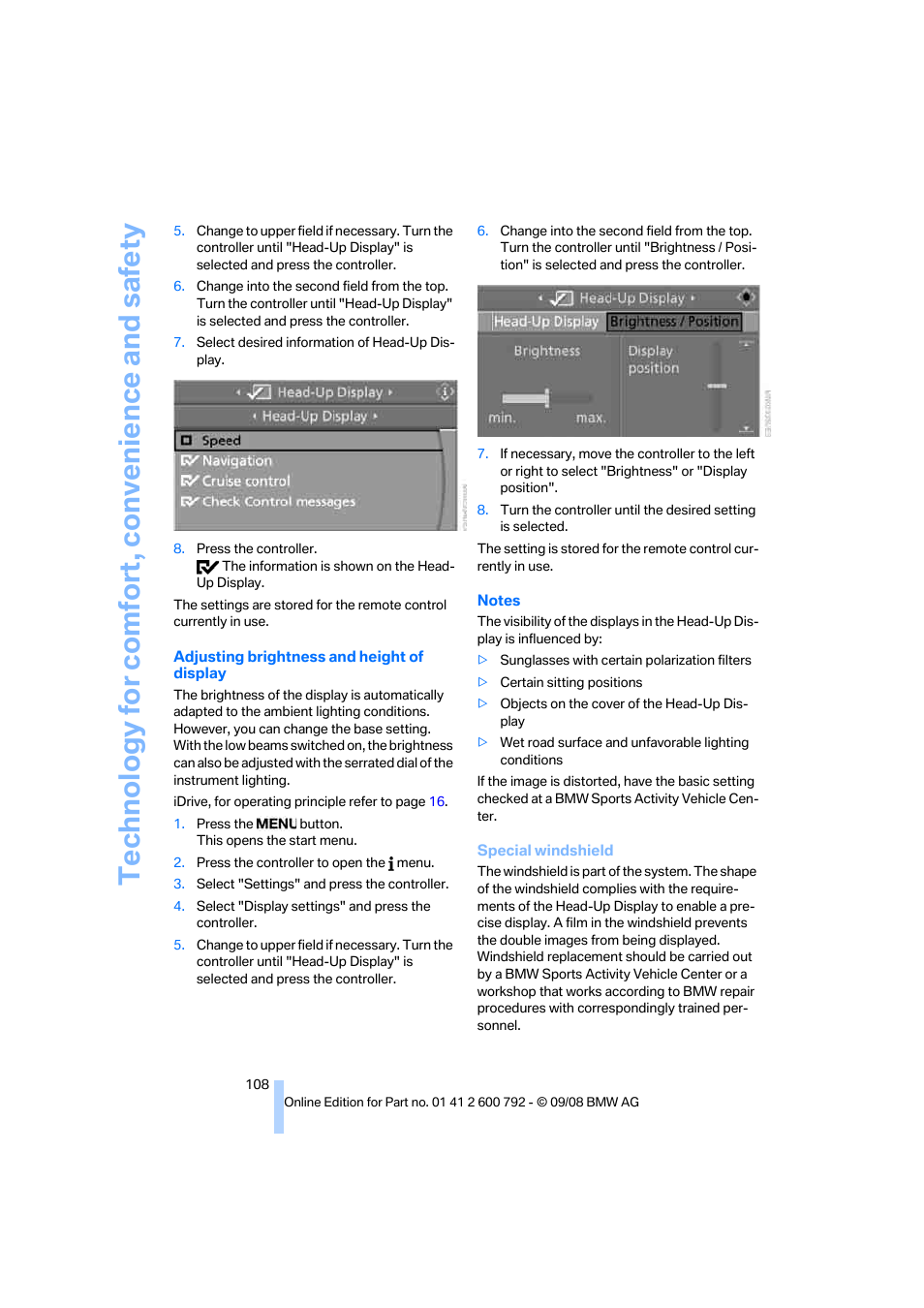 Technology for comfort, convenience and safety | BMW X5 xDrive35d 2009 User Manual | Page 110 / 317