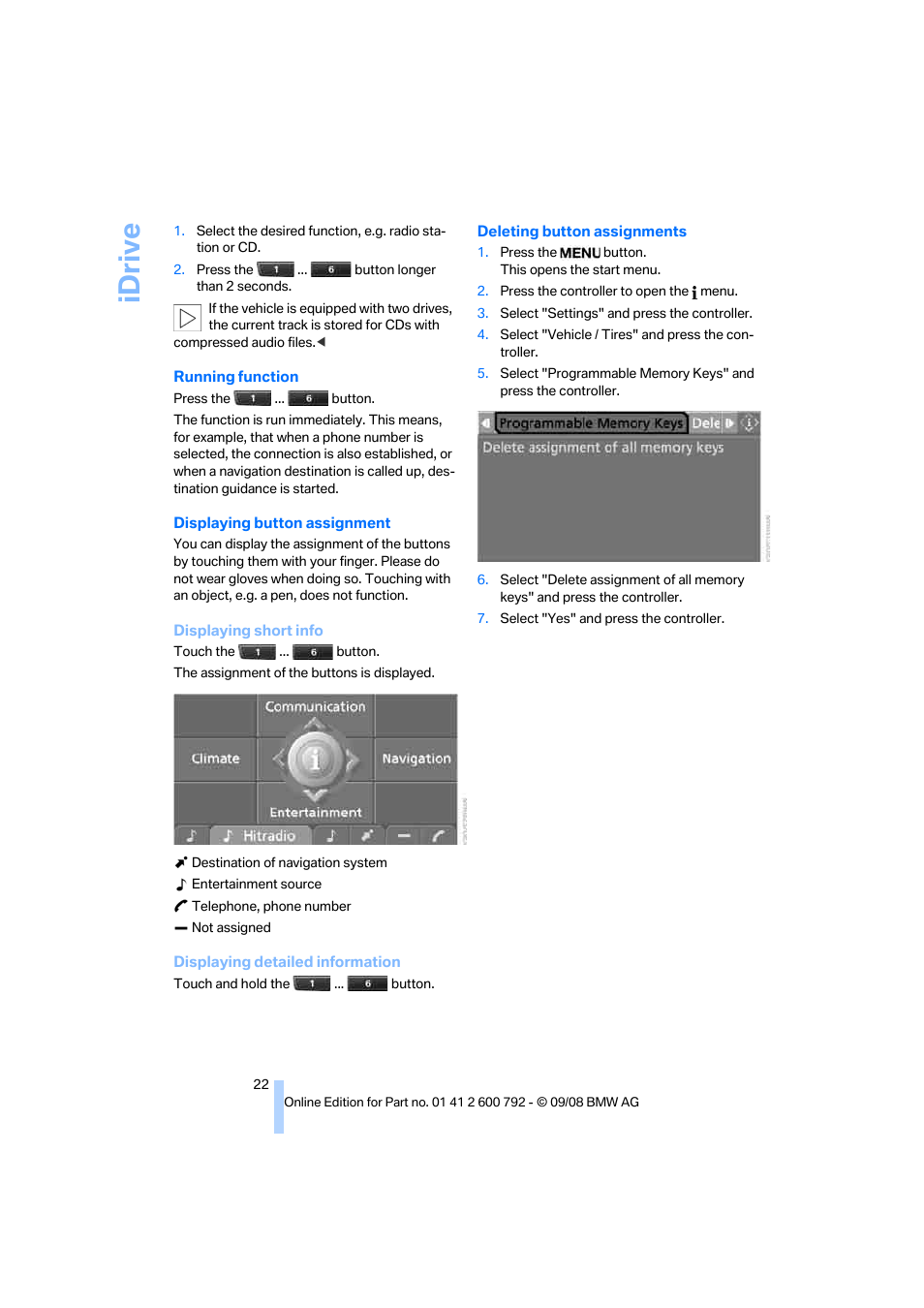 Idrive | BMW X5 xDrive35d 2009 User Manual | Page 24 / 317