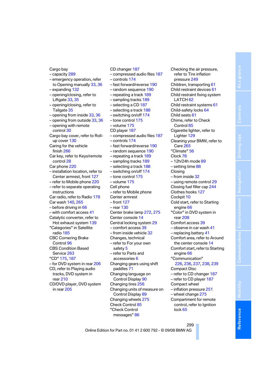 BMW X5 xDrive35d 2009 User Manual | Page 301 / 317