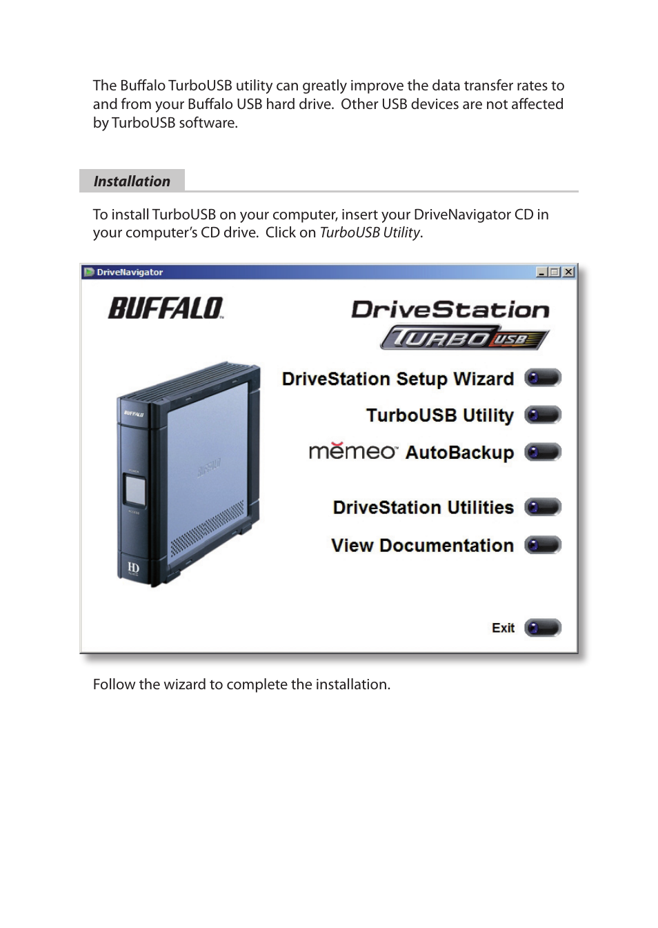 Buffalo Technology Turbo USB Utility HD-HSU2 User Manual | Page 2 / 7