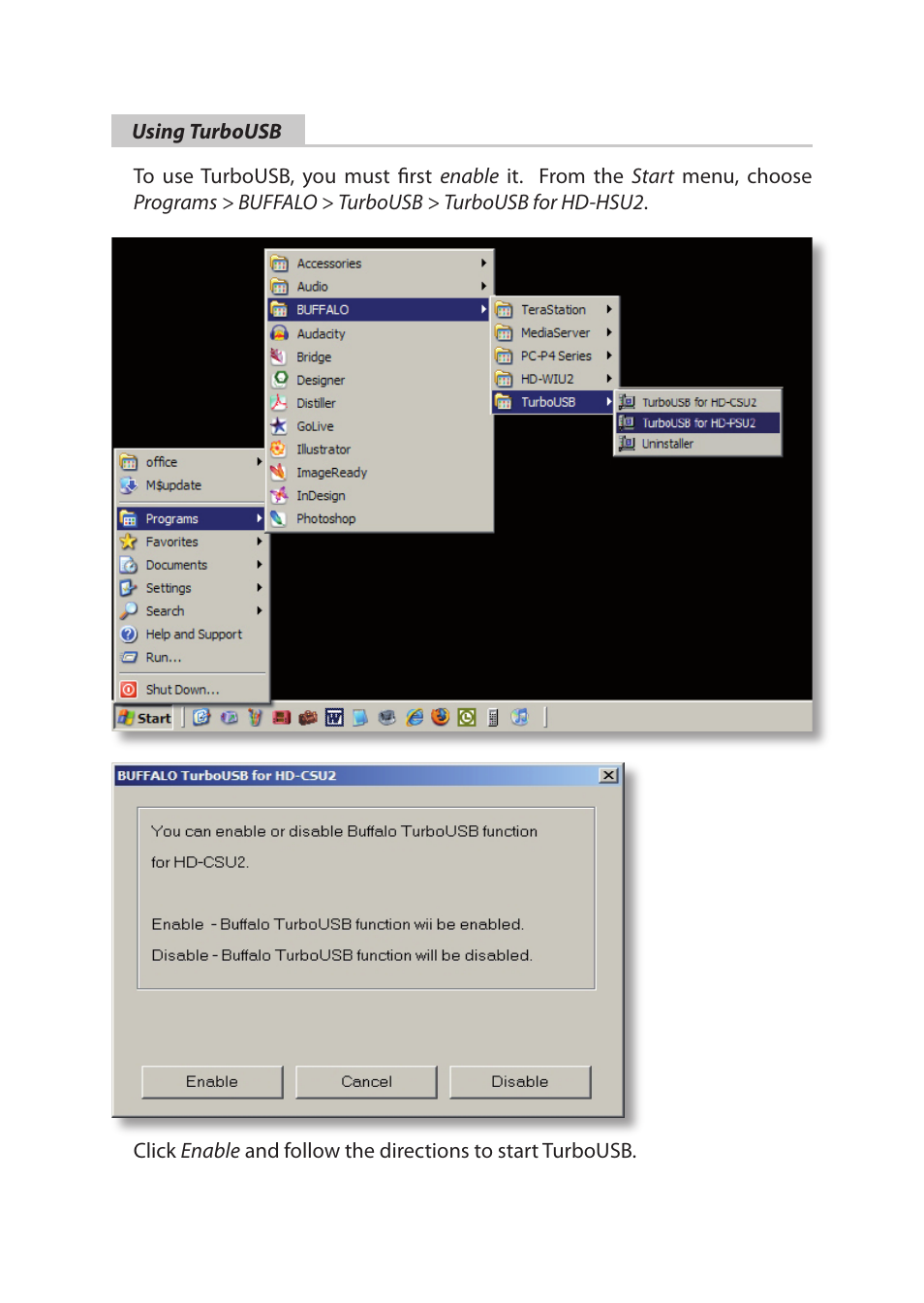 Buffalo Technology Turbo USB Utility HD-HSU2 User Manual | Page 3 / 7