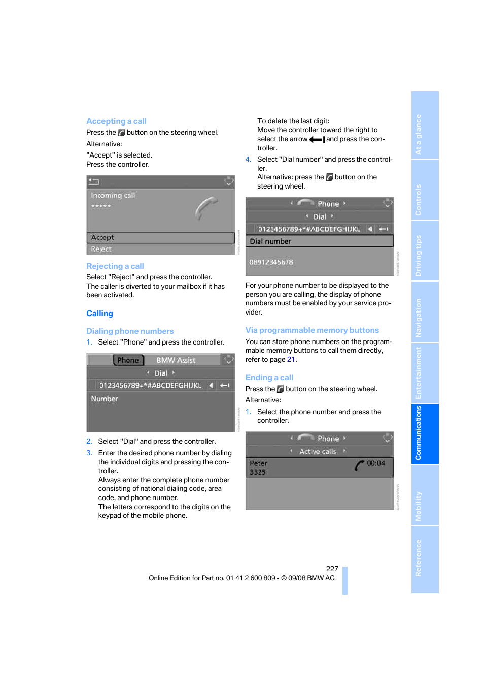 BMW X6 xDrive50i 2009 User Manual | Page 229 / 317