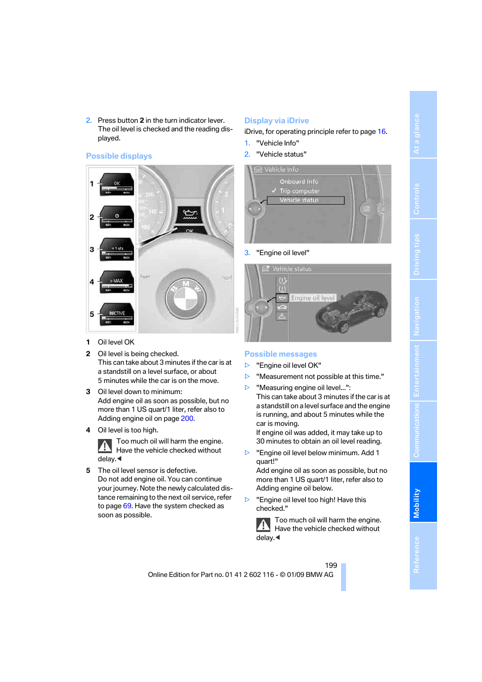 BMW Z4 sDrive35i 2009 User Manual | Page 201 / 248