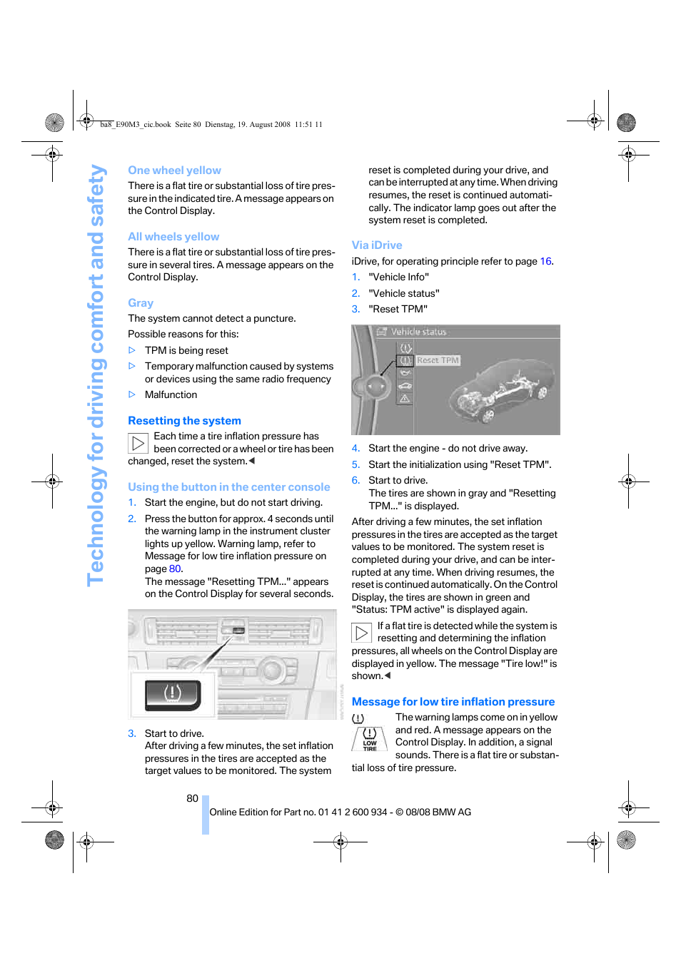 Technology for driving comfort and safety | BMW M3 Sedan 2009 User Manual | Page 82 / 246