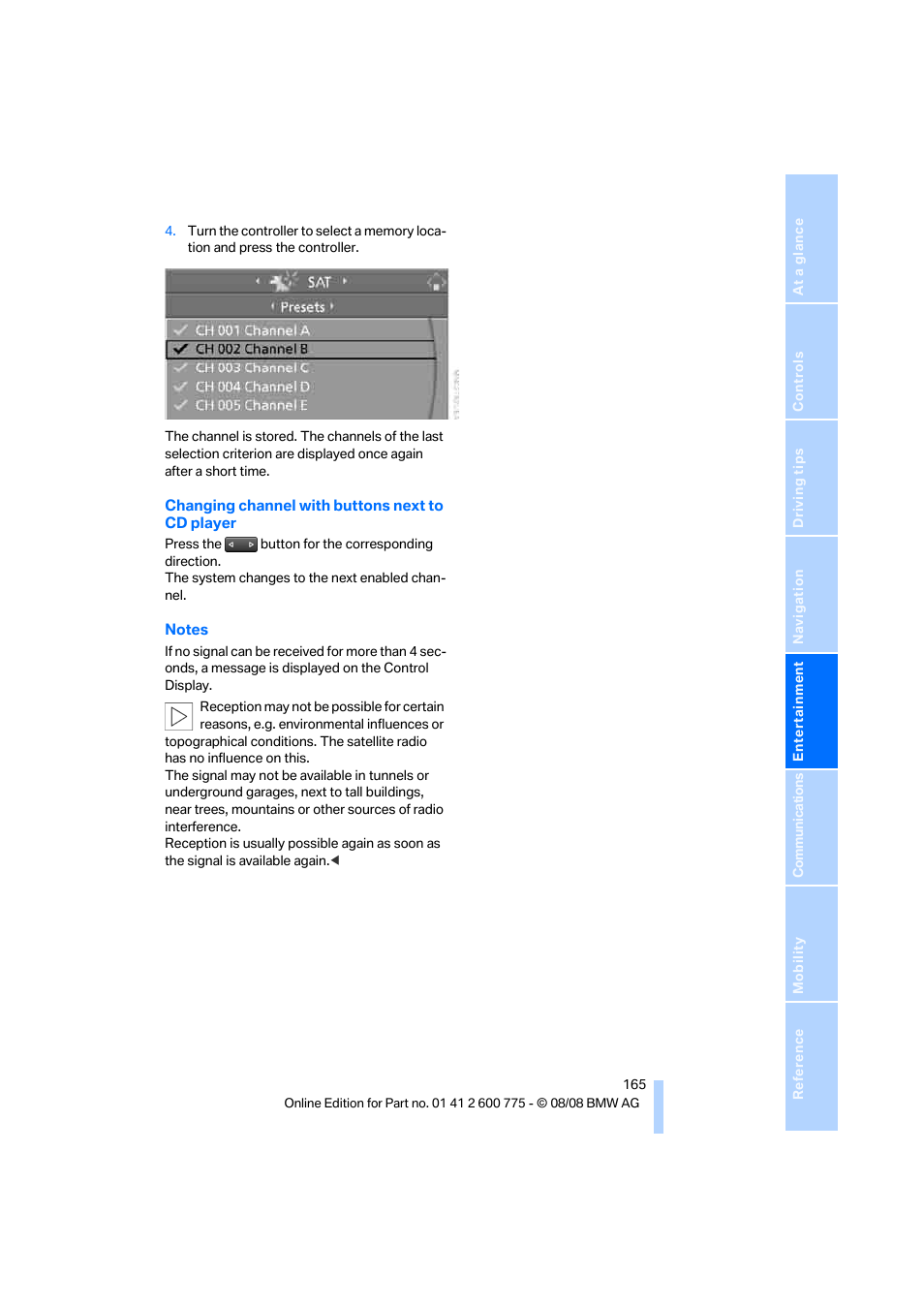 BMW M6 Convertible 2009 User Manual | Page 167 / 270