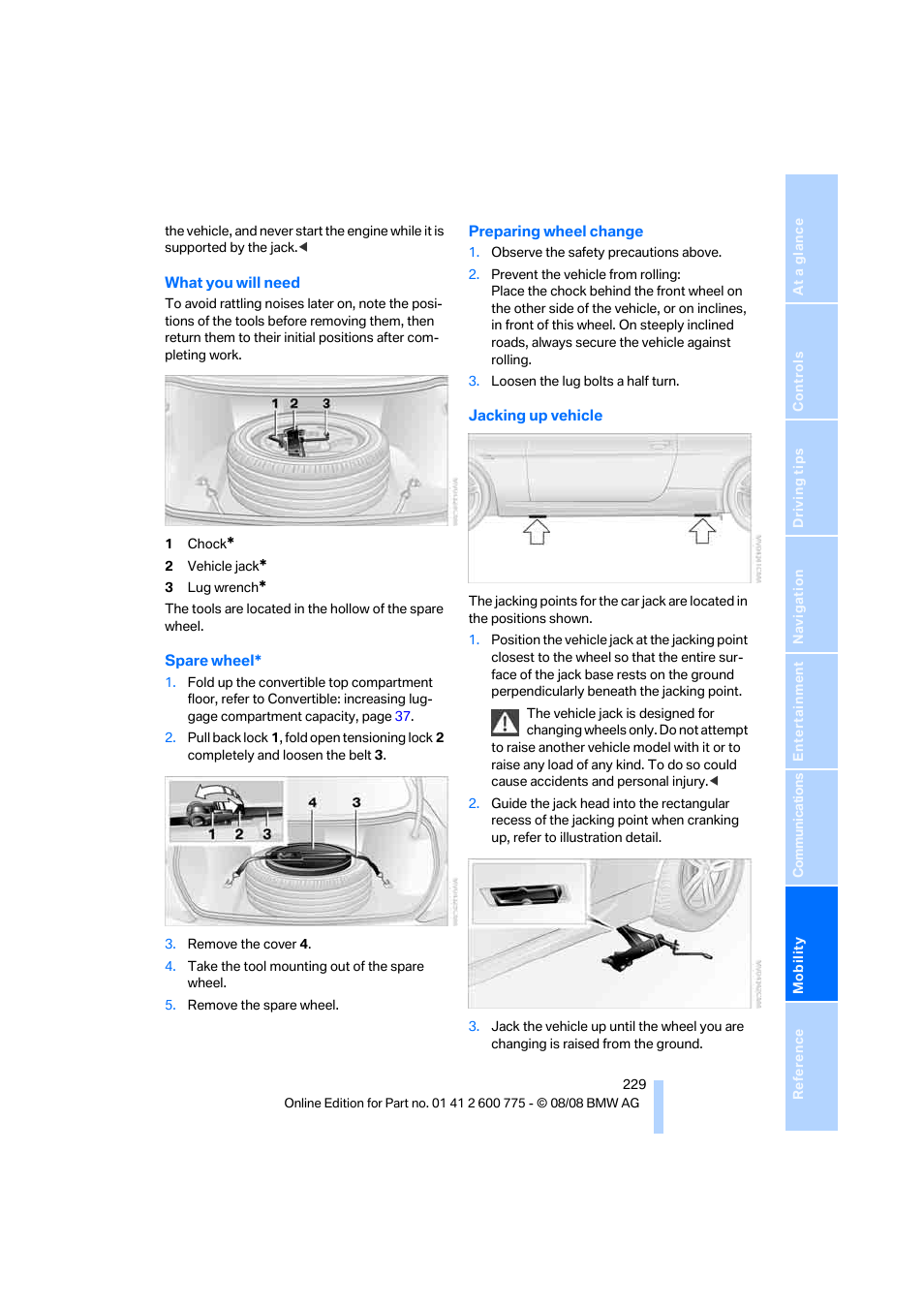 BMW M6 Convertible 2009 User Manual | Page 231 / 270