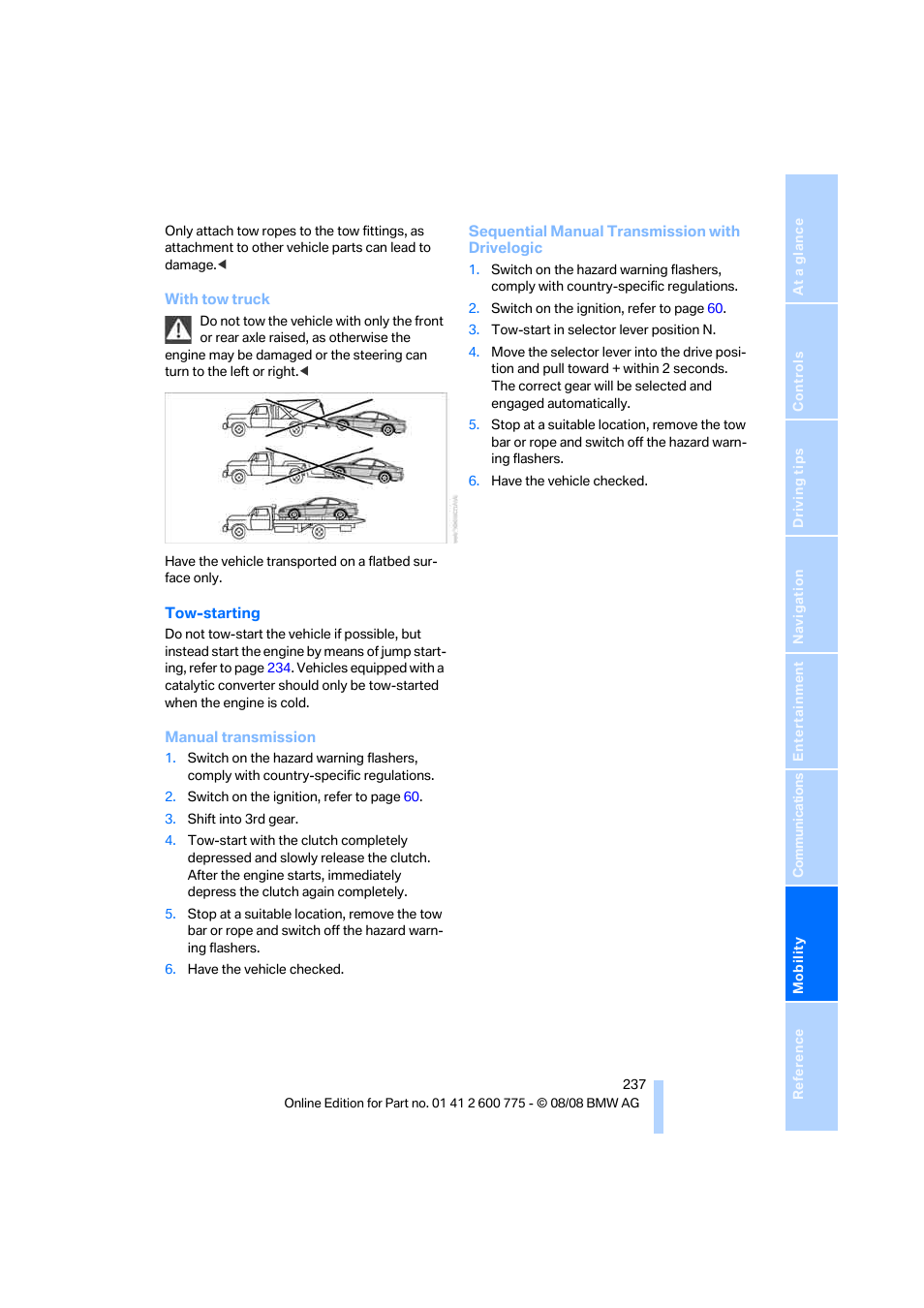 BMW M6 Convertible 2009 User Manual | Page 239 / 270