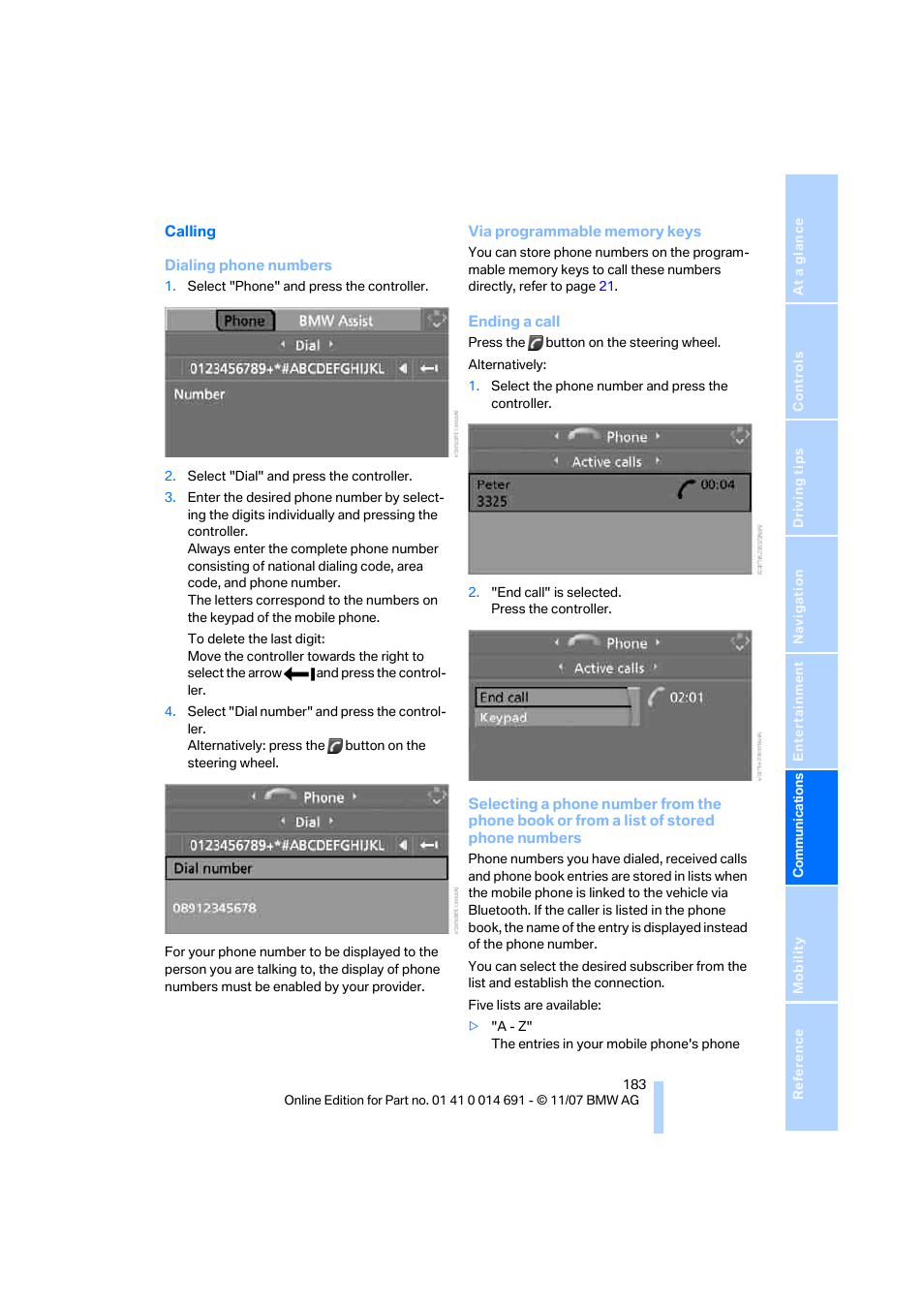 BMW 135i Coupe 2008 User Manual | Page 185 / 260