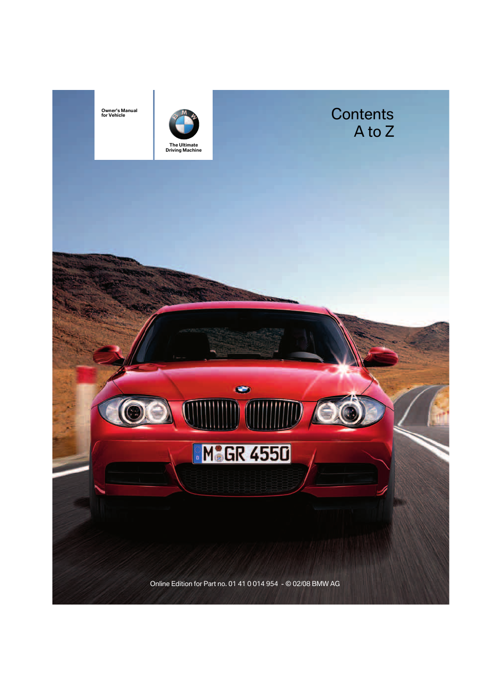 BMW 135i Convertible 2008 User Manual | 264 pages