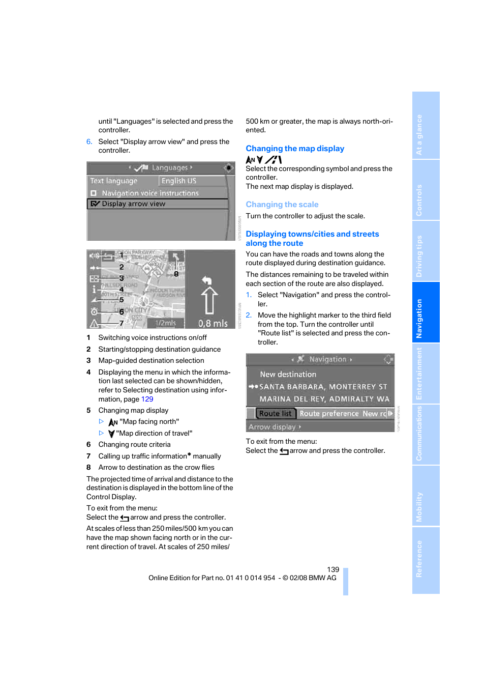 BMW 135i Convertible 2008 User Manual | Page 141 / 264