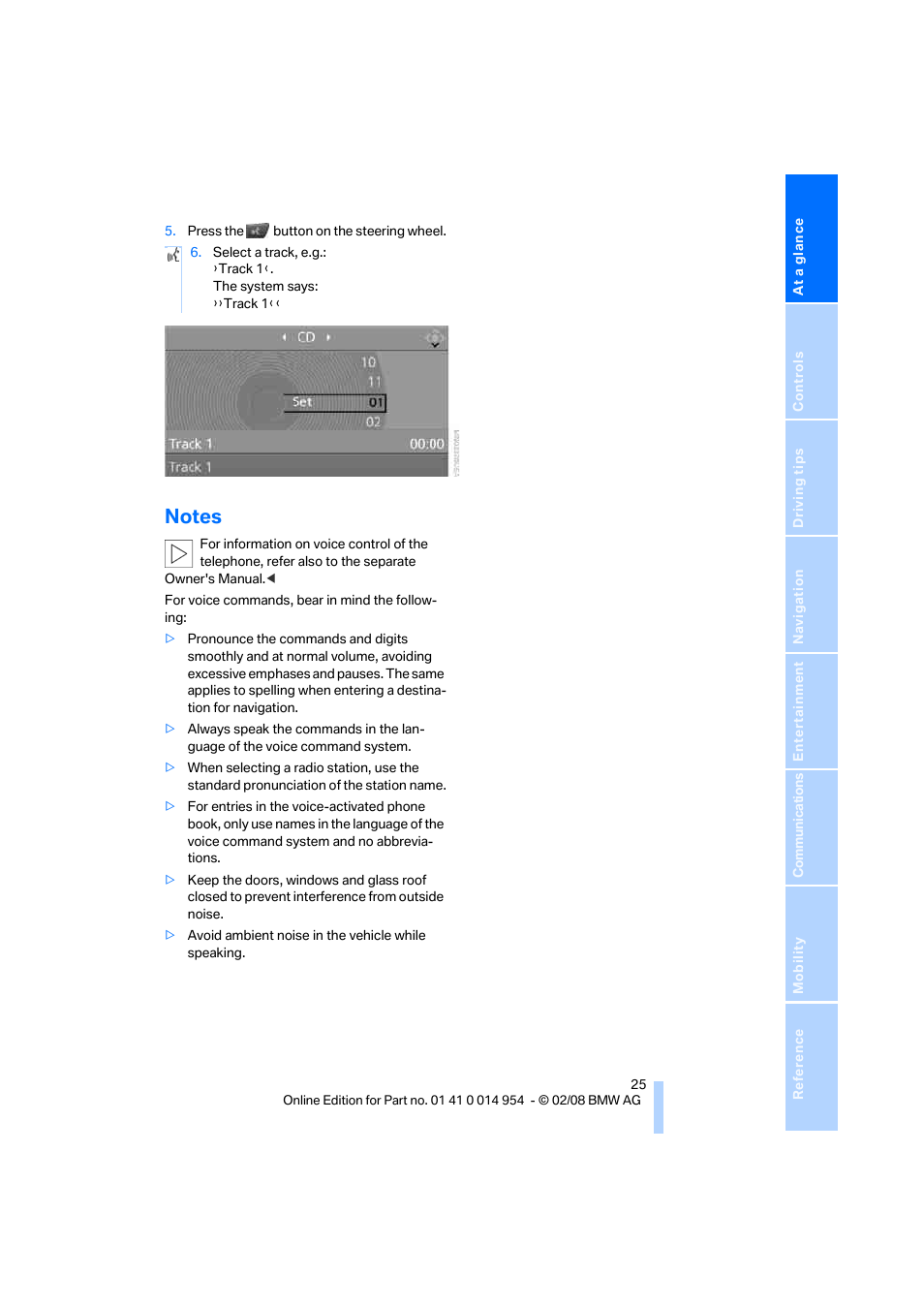 Notes | BMW 135i Convertible 2008 User Manual | Page 27 / 264