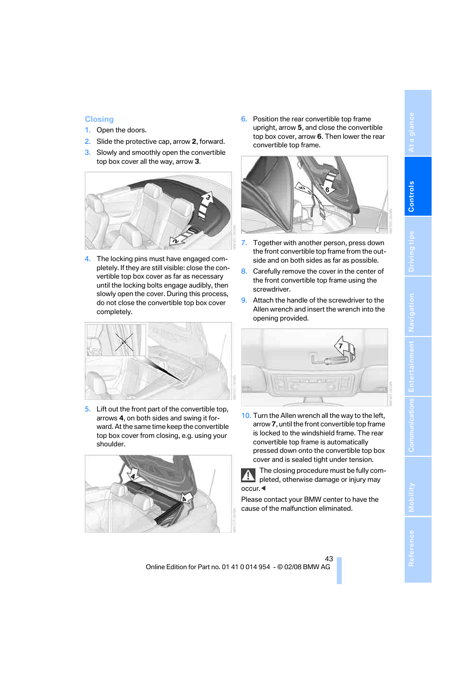 BMW 135i Convertible 2008 User Manual | Page 45 / 264