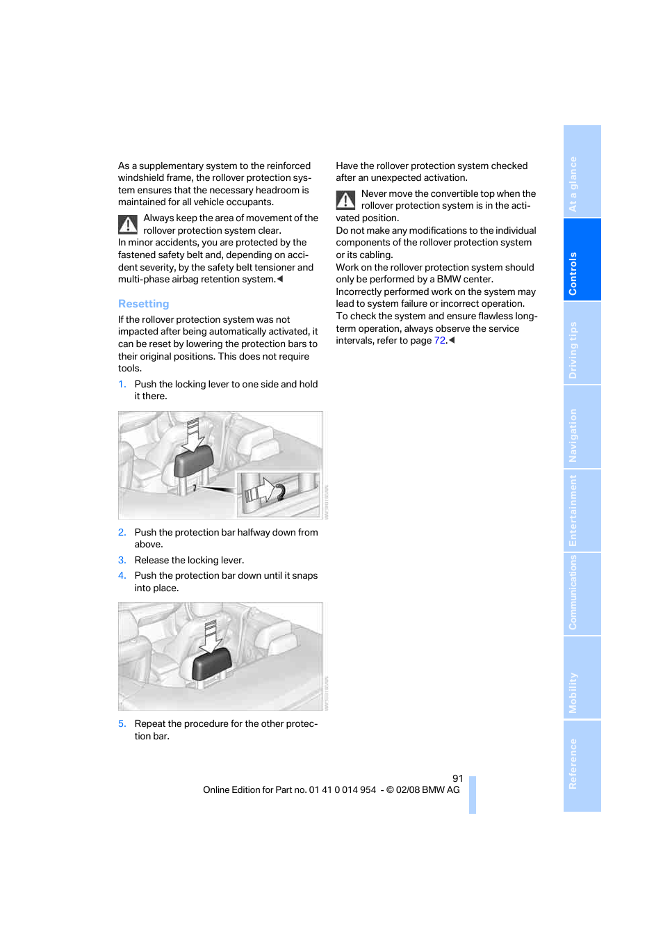 BMW 135i Convertible 2008 User Manual | Page 93 / 264