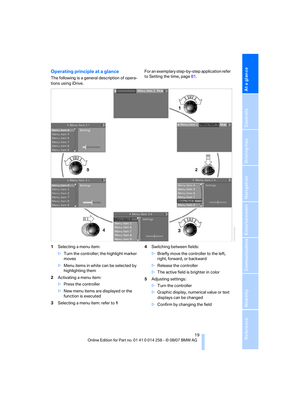 BMW 335i Convertible 2008 User Manual | Page 21 / 272