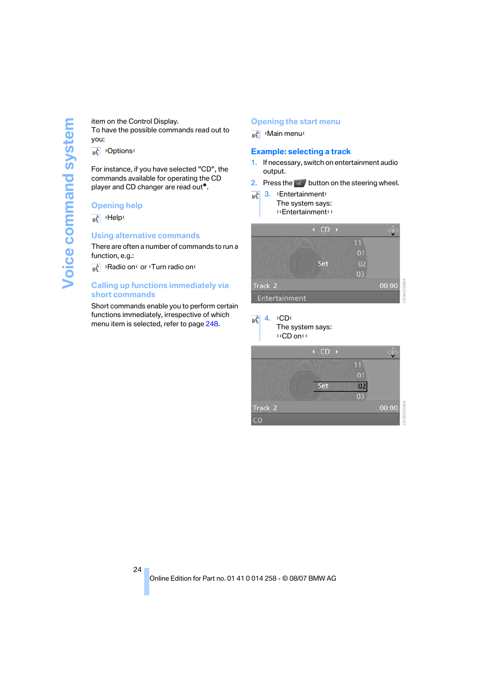 BMW 335i Convertible 2008 User Manual | Page 26 / 272