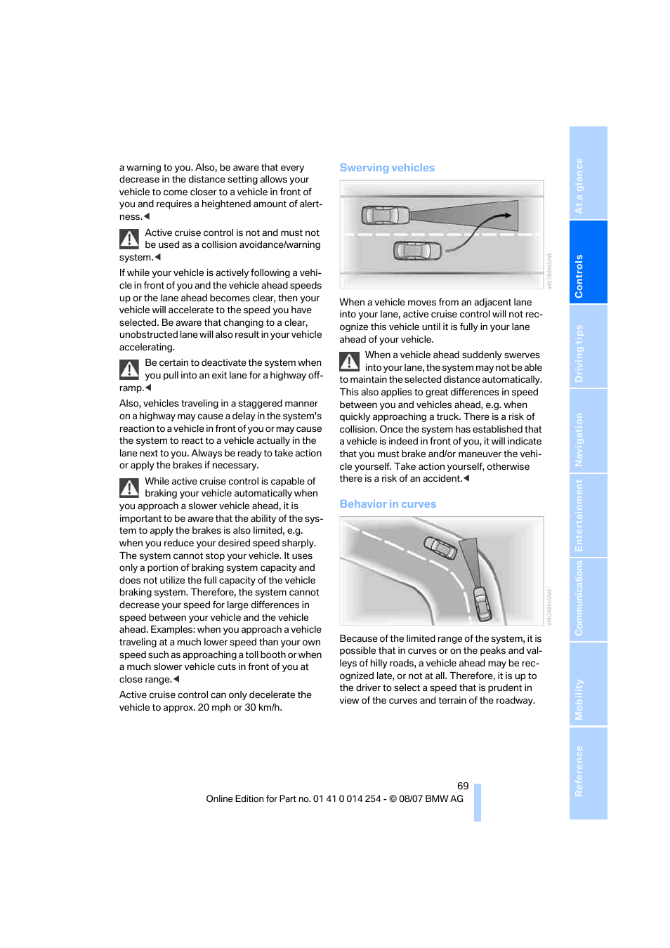 BMW 328xi Sports Wagon 2008 User Manual | Page 71 / 274