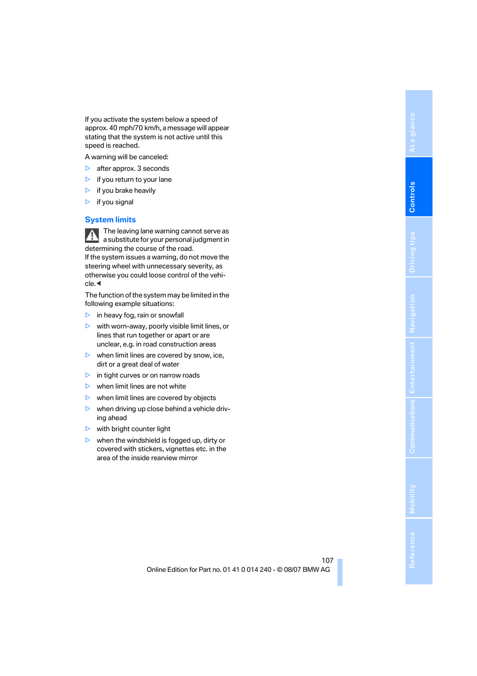 BMW 550i Sedan 2008 User Manual | Page 109 / 288