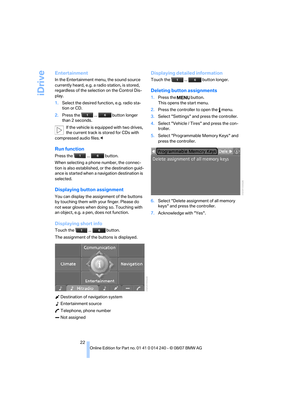 Idriv e | BMW 550i Sedan 2008 User Manual | Page 24 / 288