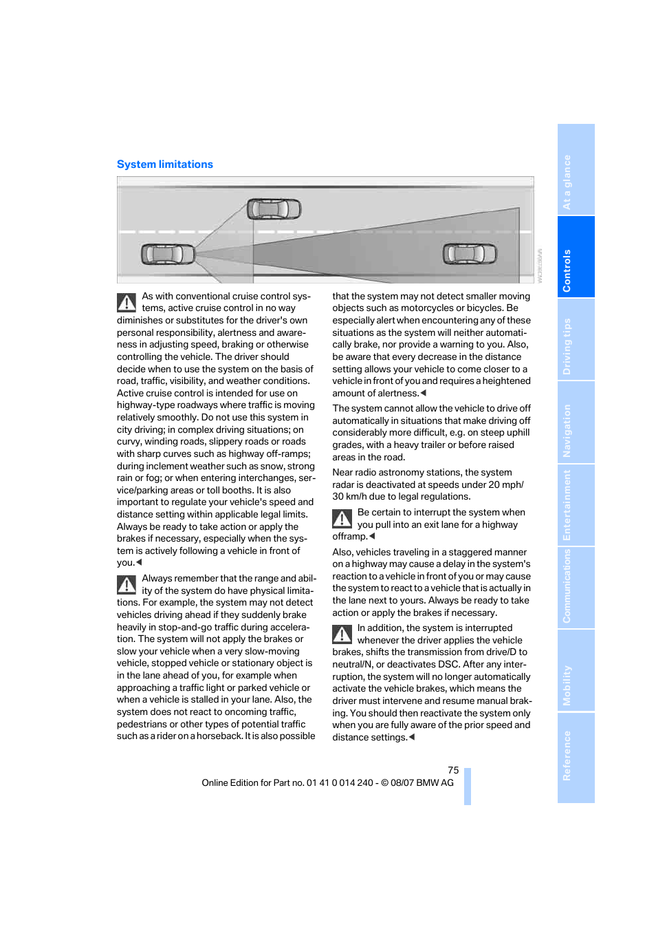 BMW 550i Sedan 2008 User Manual | Page 77 / 288