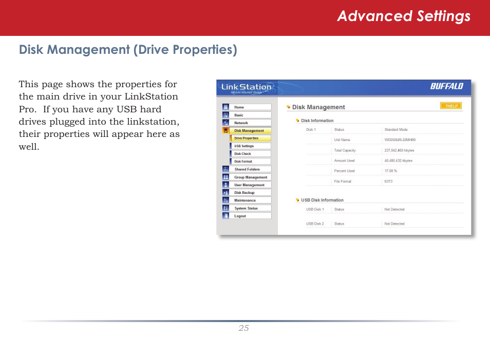 Advanced settings | Buffalo Technology TeraNavigator none User Manual | Page 25 / 58