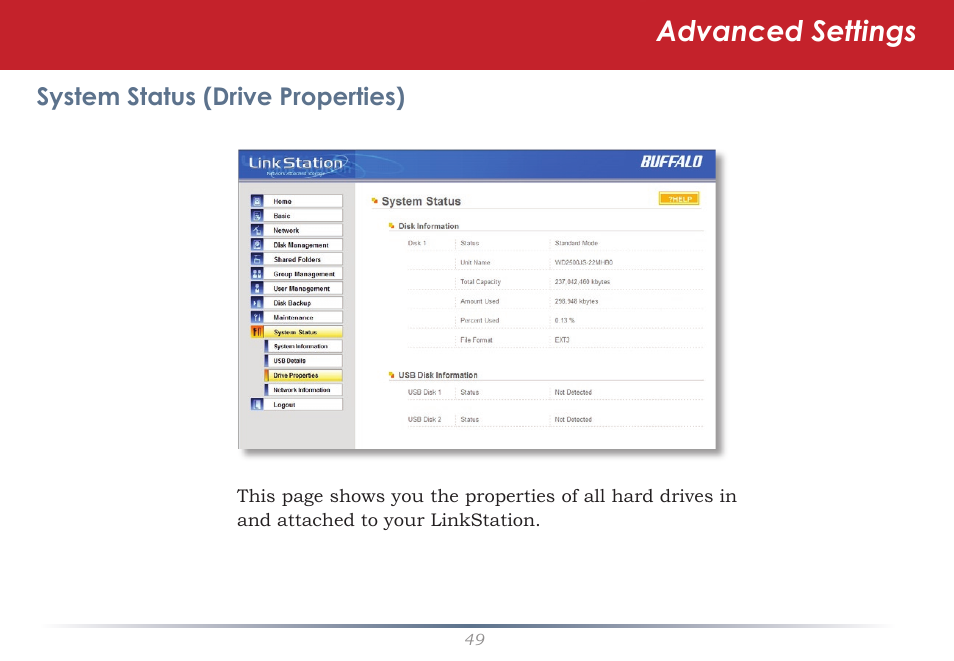 Advanced settings | Buffalo Technology TeraNavigator none User Manual | Page 49 / 58